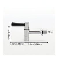Water Tap with T-Handle Stainless Steel Water Dispenser Tap Beverage Spigot Threaded Beverage Dispenser Valve Plated