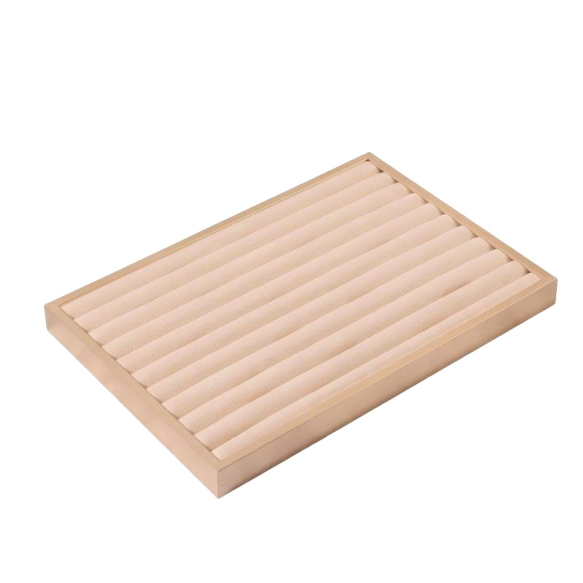 Velvet Jewelry Tray Shallow Rectangular Jewelry Tray Accessory Organizer Scratch Protection Storage Elegant Appearance