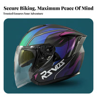 Double Visor Helmet Four-Season 3/4 Open Face Helmet Protection for Unisex, City Commuting