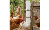 Chicken Feeder with Mounting Brackets Wall-Mounted Automatic Chicken Feeder for Fenced Running