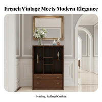Configurable Shelving System French Vintage Aesthetic Storage Single Piece Sturdy and Stable Adjustable Design