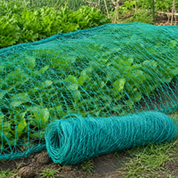 Synthetic Chicken Coop Netting, Dark Green Net, 3 cm, Support Rope Included, Weather-Resistant