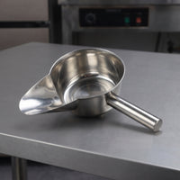 Stainless Steel Duckbill Scoop Shatterproof Scoop with Pouring Spout Commercial-Grade Polished for Chefs, Caterers, Food Prep Stations, Concession Stands