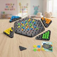 Logical Thinking Training Geometric Link Game Develops Concentration Rubber Band Board Game for Children, Classroom