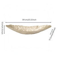 Hammered Aluminum Tray Easy to Store Boat-Shaped Tray Gift Idea Home Decorative Piece