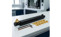 Replaceable Tip Turning Tool Holder Matte Black Tool Holder with Inserts High Precision for Machinists