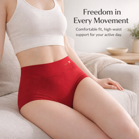 Underwear Women High Waisted Knickers with Gusset, Period for Ladies Plus Size up to 5XL, Full Briefs with Extended Coverage