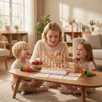 Wooden Bead Sequencing Toy Educational Bead Game with Pattern Cards Animal Matching Game Educational Wooden Stacking Toy STEM