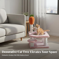 Stable construction Multi-Level Cat Tree with nailing Posts Multi-Level Cat Tower complete Design Pet Furniture snug Condo for Indoor, Indoors, Living Room, Bedroom
