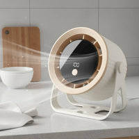 Rechargeable Desk Fan Powerful Airflow Air Circulator 100 Speed Levels