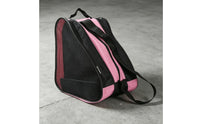 Mesh Roller Skate Bag with Helmet Pocket Breathable Triangular Skate Bag 3-Layer Zippered for Skaters, Skating Lessons