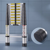 Ladder Aluminum Telescopic Ladder Extendable for Contractors, Homeowners, Roof Access, Home Maintenance, Outdoor Work