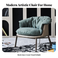 Mushroom Chair Aesthetically Inventive Design Single Sofa Chair Suede Textile Upholstered Single Sofa for Homeowners, Students, Living Room, Balcony