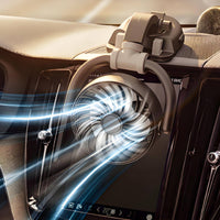 Dashboard Mount Phone Holder Fan Multi-Angle Suction Cup Fan Foldable