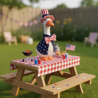 Stars and Stripes Pattern Independence Day Goose Costume Vibrant Colors Independence Day Goose Costume Festive Atmosphere for Desktop Decor