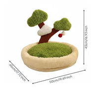 Multifunctional Cat Nest Soft and Comfortable Tree Shaped Cat Bed Interactive Play Toys for Kittens