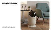 Modern Swing Top Garbage Can Large Capacity Minimalist Waste Bin Freestanding Paper Basket Sturdy Capsule Design Waste Bin