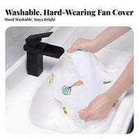 Electric Fan Cover Dustproof Washable Fan Protector Thickened Material for Families with Children, Homeowners, Bedroom, Living Room, Nursery