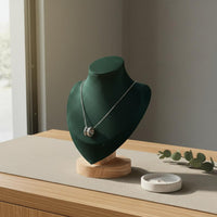 Necklace Display Bust Photography Prop Wooden Base Jewelry Bust Portrait Neck Display Stand Elegant Design Locket Chain Stand