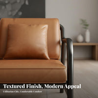 Loveseat and Table Set rustic aesthetic Metal Frame Loveseat Nordic Aesthetic Lounge Seating for Renters, pairs, Office, Living Room, Reception Area