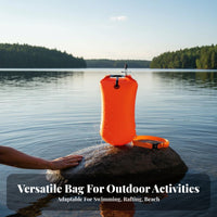 Outdoor Water Swimming Buoy Easy Inflation Outdoor Water Aquatic Buoy Inflatable Tow Buoy Rest Handle Swimmer Safety Dry Bag