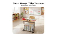 Rolling Desk-Side Book container With casters accessibleTop organizer Wheeled for Students, Kids