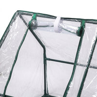 Small Greenhouse with Shelving for Plants, Mini Greenhouse Outdoor and Indoor Greenhouse, Stainless Steel Frame with PVC Cover, Roll Up Door
