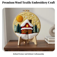 Home Decoration DIY Wool Felt Painting Kit Easy To Learn Wool Needle Felting Starter Kit Includes All Materials for Crafters, Hobby, Bedroom