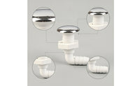 Replacement Bubble Nozzle Fitting Low-Profile Bathtub Nozzle with Chrome Cap for Massage Tub