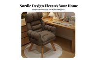 High rear rearrest Upholstered rotating Armchair Thickly Padded Lounge Chair Modern and aesthetic Living Room Seating Ergonomic Design for Home Workers, Students, homeowners, studying corner, Bedroom, Reception Area, Nursery
