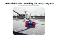Replaceable Solar Panel Cleaning Brush Scratch-Clear Electric Solar Panel Cleaning Brush Resistant Electric Scrubber Replacement Head Easy Installation for Professional Cleaners, Maintenance Workers, Homeowners