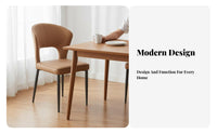 Nordic Design Curved spinerest Side Chair Modern design Dining Seat Soft Upholstery Home Furnishing firm support Foam padding for Homeowners, Interior Decorators, Adults, Living Room, Kitchen, Bedroom