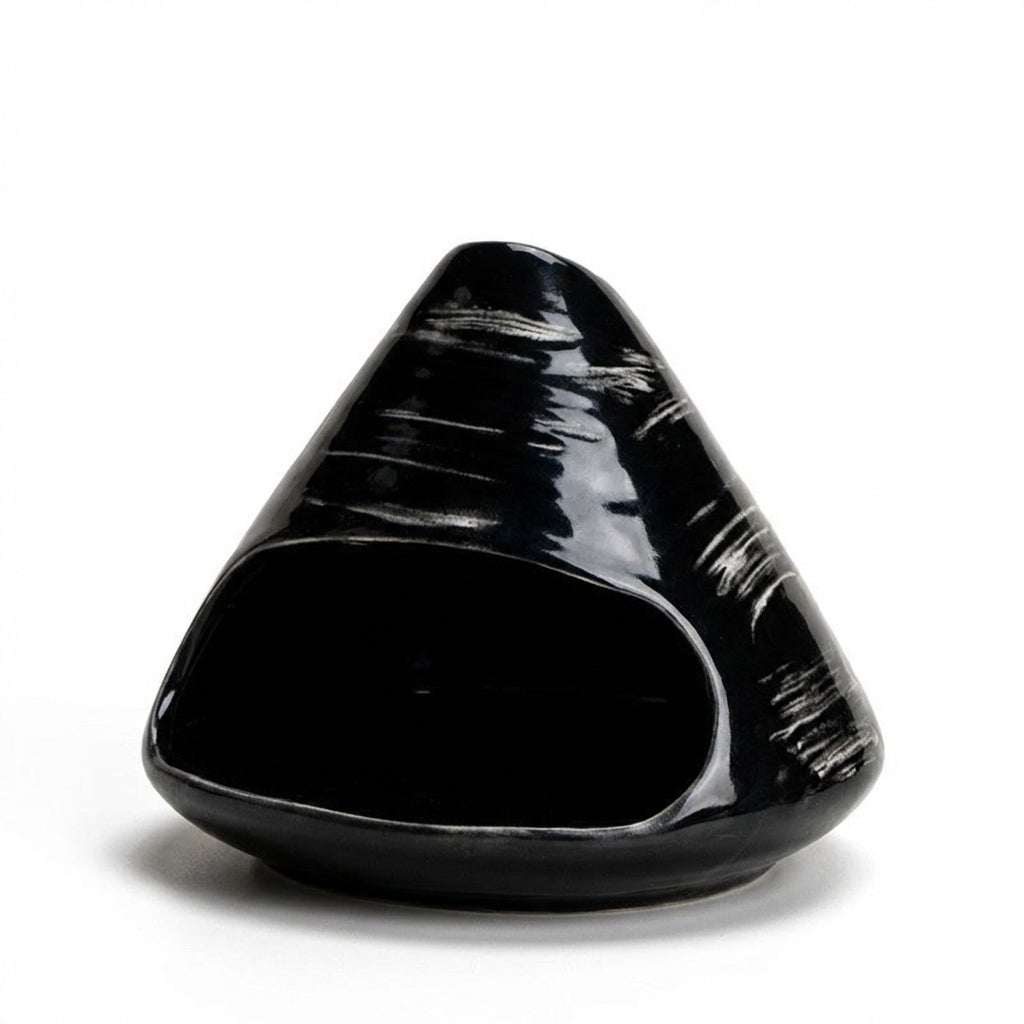 Palo Santo Holder – Mini Ceramic Chimenea Incense Burner – Zen Bowl for Yoga, Meditation, Aromatherapy, Home Decor