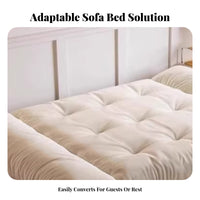 French Cream aesthetic Fold-foldable Three-Seater Sofa Bed Space-Saving transfor the homeable Couch two-in-a singleUse Living Room Furniture Foldable Design for Apartment Dwellers, Students, homeowners, Small areas, Office