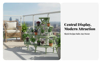 Space-Saving Tiered Corner Rack Indoor/Outdoor Use Multi-Level Pot Holder Stable Structure Plant Stand Heavy Duty for Gardeners, Homeowners, Balcony, Living Room, Patio, Garden