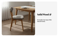 High-Density Foam Cushion Solid Wood Dining Chair Stable and Sturdy Upholstered Dining Chair Easy to Clean Wear-Resistant Upholstery for Restaurant Owners, Homeowners, Apartment Dwellers, Living Room, Bedroom