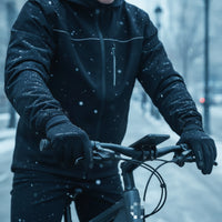Gloves with Touchscreen Fingertips Stretch Gloves with Fleece Fleece-Lined Winter Non-Slip for Cyclists, Cycling