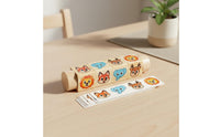 Montessori Rotating Block Toy Early Learning Shape Matching Board Colorful Wooden Matching Blocks Screen-Unrestricted for 1-2 Year Olds