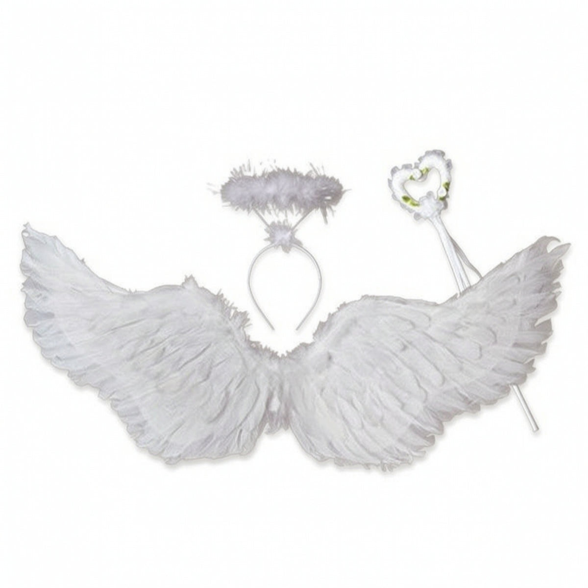 Lightweight Angel Wings with Circlet and Wand Fluffy Angel Costume with Wings Celestial Costume Set Celestial for Stage Performances