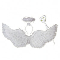 Lightweight Angel Wings with Circlet and Wand Fluffy Angel Costume with Wings Celestial Costume Set Celestial for Stage Performances