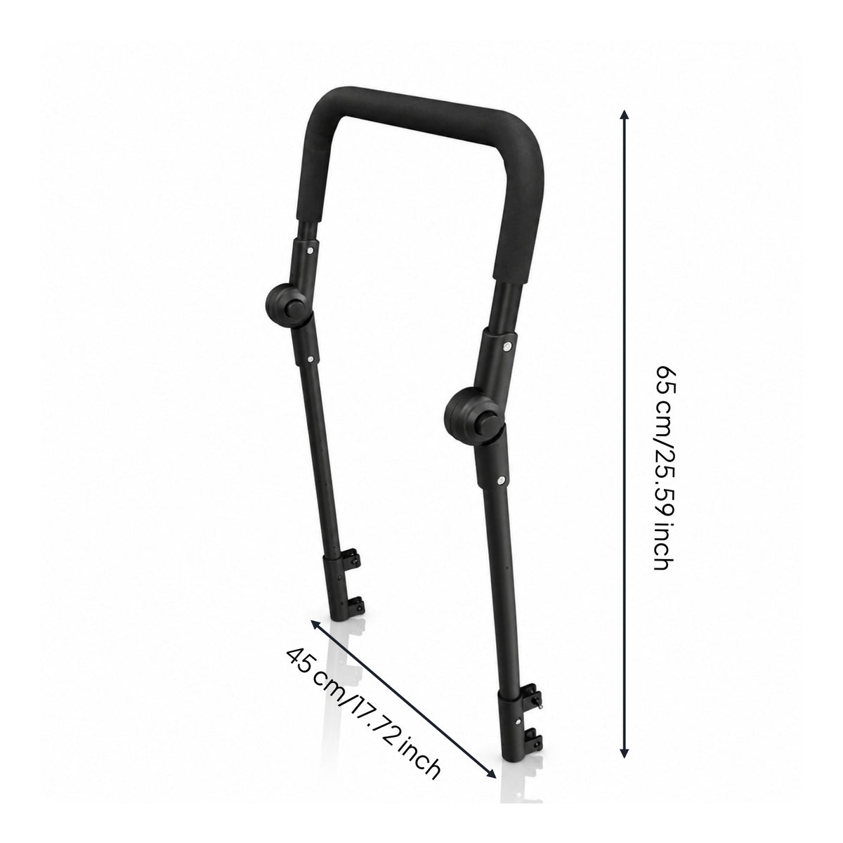 Push Handle with Cushioned Grip Easy to Install Push Pull Handle Attachment Foldable for , Gardeners, Camping, Gardening, Beach