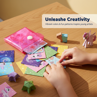 Cute Cartoon Double-Sided Printed Origami Paper for Kids, Small Square Sheets for Crane Folding