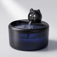 Cordless Cat Fountain with Stainless Steel Tray Wireless Cat Water Fountain Sensor-Activated Easy to Clean for Cats