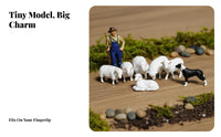 Herder Figurine Photography Prop Miniature People Figurines Scale Model Figures Wooded Theme Tiny Person Model for Collectors