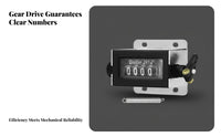 Manual Reset Knob Pull Action Mechanical Counter Clear Display Window Industrial Punch Press Counter Sturdy Metal Construction