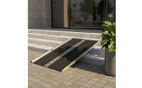 Foldable Aluminum Ramp Anti-Slip Surface Folding Ramp Rustproof Mobility Aid for Entry Steps, Stairs, Doorways