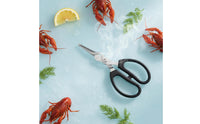 Sharp Blades Multifunctional Seafood Shears Stainless Steel Blade Shrimp Deveiner Shears Easy to Use Crawfish Scissors Non-Slip Handle for Home Cooks, Barbecue, Restaurants