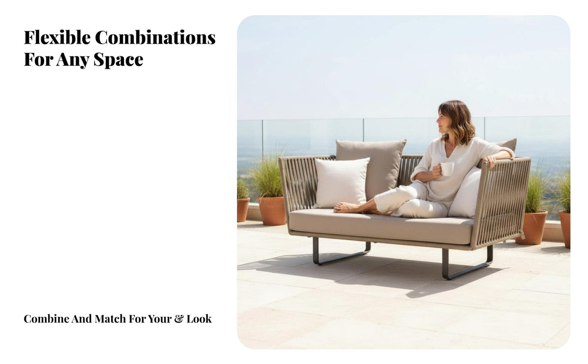 Waterresistant 4-Piece Woven Lounge set Weather-withstandant Garden Conversation Set Comfortable paddings Patio Seating Group Leisure elegant design for guest accommodation Managers, Homeowners, Sunroom, Balcony, Backyard, waterfront area