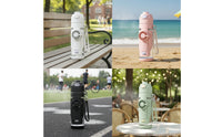 water Bottle with Fan Portable Misting Bottle with Strap Lightweight for Outdoor Sports