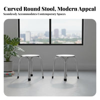 Long-Lasting Stackable Round Seat Space-Saving Stool Sturdy Construction Household Furniture Easy to Clean for Workers, Families, Workshop, Dining Room, Kitchen, Hotel